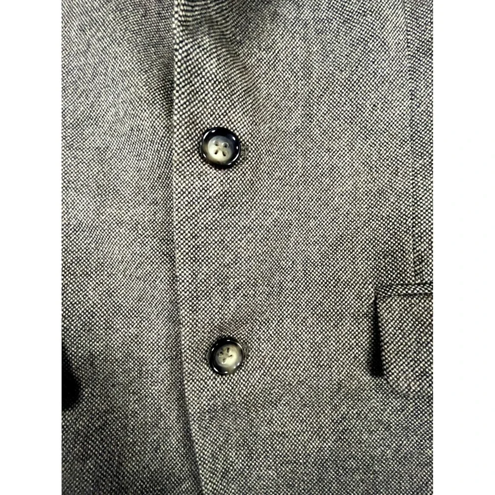 Stafford Sport Coat Men Gray Merino Wool Classic Fit Notch Lapel Formal Business